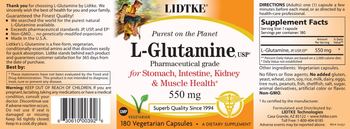 Lidtke L-Glutamine 550 mg - supplement