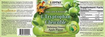 Lidtke L-Tryptophan Chewable Delicious Green Apple Flavor - supplement