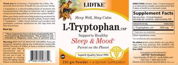 Lidtke L-Tryptophan - supplement