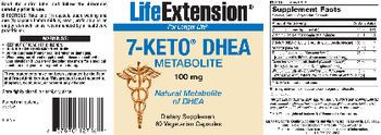Life Extension 7-Keto DHEA Metabolite 100 mg - supplement