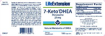 Life Extension 7-Keto DHEA Metabolite 25 mg - supplement