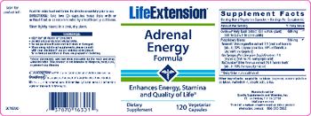 Life Extension Adrenal Energy Formula - supplement