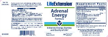 Life Extension Adrenal Energy Formula - supplement