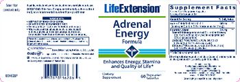 Life Extension Adrenal Energy Formula - supplement