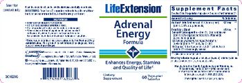 Life Extension Adrenal Energy Formula - supplement