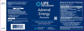 Life Extension Adrenal Energy Formula - supplement