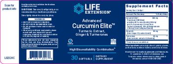 Life Extension Advanced Curcumin Elite - supplement