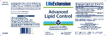 Life Extension Advanced Lipid Control - supplement