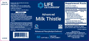Life Extension Advanced Milk Thistle - supplement