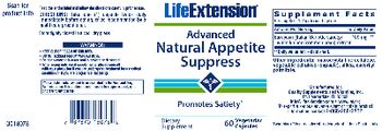 Life Extension Advanced Natural Appetite Suppress - supplement