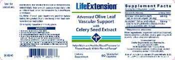 Life Extension Advanced Olive Leaf Vascular Support With Celery Seed Extract - supplement