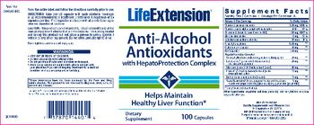 Life Extension Anti-Alcohol Antioxidants With HepatoProtection Complex - supplement