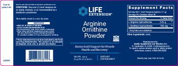 Life Extension Arginine Ornithine Powder - supplement