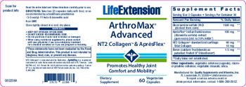 Life Extension ArthroMax Advanced NT2 Collagen & ApresFlex - supplement