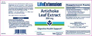 Life Extension Artichoke Leaf Extract 500 mg - supplement