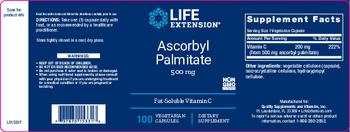 Life Extension Ascorbyl Palmitate 500 mg - supplement