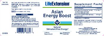 Life Extension Asian Energy Boost - supplement