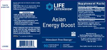 Life Extension Asian Energy Boost - supplement