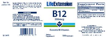 Life Extension B12 50 mcg - supplement