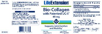 Life Extension Bio-Collagen with Patented UC-II 40 mg - supplement