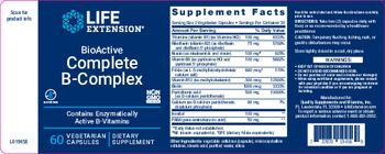 Life Extension BioActive Complete B-Complex - supplement