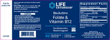 Life Extension BioActive Folate & Vitamin B12 - supplement