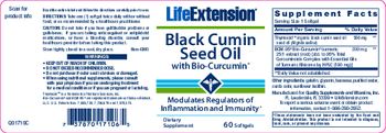 Life Extension Black Cumin Seed Oil with Bio-Curcumin - supplement