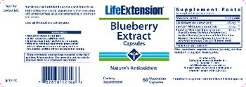 Life Extension Blueberry Extract Capsules - supplement