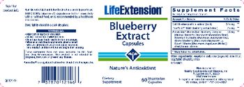 Life Extension Blueberry Extract Capsules - supplement