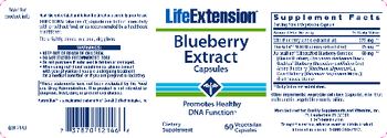 Life Extension Blueberry Extract Capsules - supplement