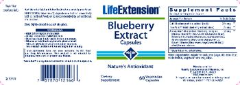 Life Extension Blueberry Extract Capsules - supplement