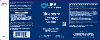 Life Extension Blueberry Extract Capsules - supplement
