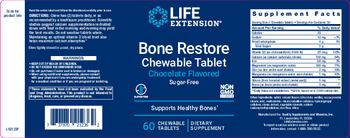 Life Extension Bone Restore Chewable Tablet Chocolate Flavored Sugar-Free - supplement
