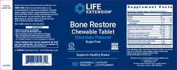 Life Extension Bone Restore Chewable Tablet Chocolate Flavored - supplement