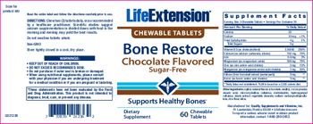 Life Extension Bone Restore Chocolate Flavored - supplement