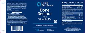 Life Extension Bone Restore with Vitamin K2 - supplement