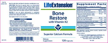 Life Extension Bone Restore with Vitamin K2 - supplement