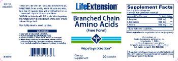 Life Extension Branched Chain Amino Acids (Free Form) - supplement