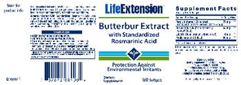 Life Extension Butterbur Extract With Standardized Rosmarinic Acid - supplement