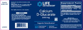 Life Extension Calcium D-Glucarate 200 mg - supplement