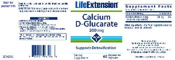 Life Extension Calcium D-Glucarate 200 mg - supplement