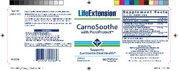Life Extension CarnoSoothe With PicroProtect - supplement