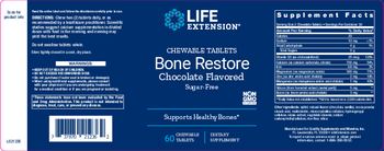 Life Extension Chewable Tablets Bone Restore Chocolate Flavored - supplement