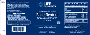 Life Extension Chewable Tablets Bone Restore Chocolate Flavored - supplement