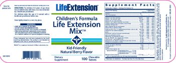 Life Extension Children?s Formula Life Extension Mix Natural Berry Flavor - supplement