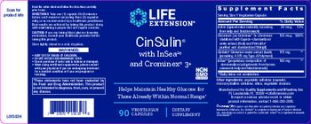 Life Extension CinSulin with InSea2 and Crominex 3+ - supplement