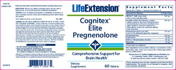 Life Extension Cognitex Elite Pregnenolone - supplement