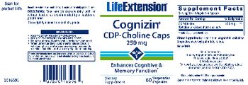 Life Extension Cognizin CDP-Choline Caps 250 mg - supplement