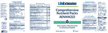 Life Extension Comprehensive Nutrient Packs Advanced Once-Daily Health Booster - supplement