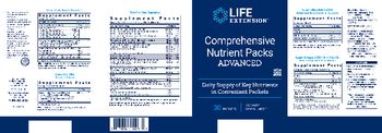 Life Extension Comprehensive Nutrient Packs Advanced Once-Daily Health Booster - supplement